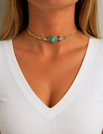 Load image into Gallery viewer, Turquoise Royale Choker