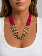 Load image into Gallery viewer, Fuchsia Luxe Layered Necklace