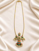 Load image into Gallery viewer, Peacock Motif Kundan-Style Pendant Necklace