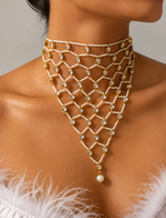 Load image into Gallery viewer, Pearl & Kundan Statement Choker Set