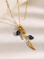 Load image into Gallery viewer, Marine Charm Gold Link Pendant Necklace
