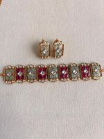 Load image into Gallery viewer, Heritage Kundan Enamel Choker Set with Stud Earrings