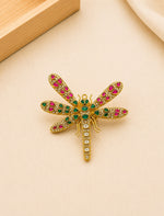 Load image into Gallery viewer, Dragonfly Kundan Ring