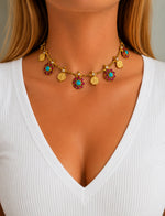 Load image into Gallery viewer, Royal Navratna Charm Choker
