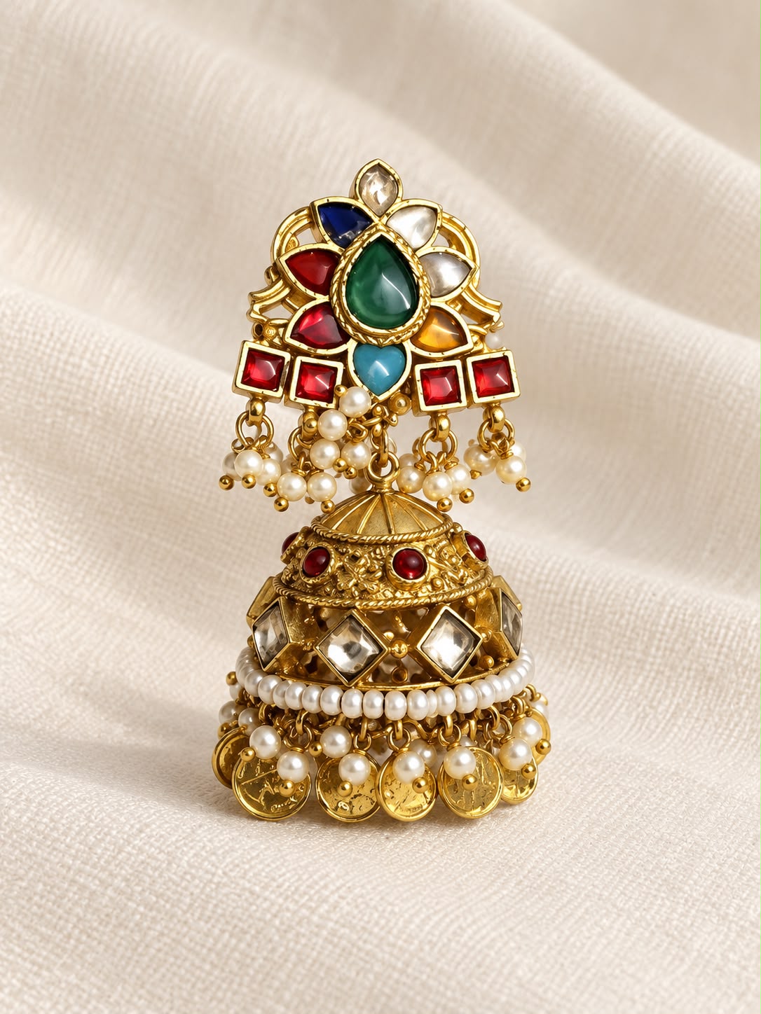 Intricate kundan style choker necklace