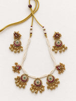 Load image into Gallery viewer, Rajwada Medallion Pearl-Style Necklace Set
