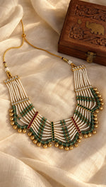 Load image into Gallery viewer, Layered Bead Statement Necklace

