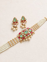 Load image into Gallery viewer, Multi-Strand Pearl Statement Choker Set
