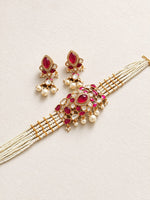 Load image into Gallery viewer, Multi-Strand Pearl Statement Choker Set
