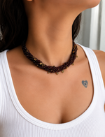 Load image into Gallery viewer, Midnight Amethyst Beaded Choker
