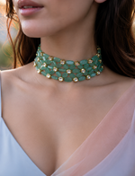 Load image into Gallery viewer, Royal Green Aventurine Kundan Choker Necklace
