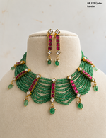 Load image into Gallery viewer, Emerald Ruby Kundan Choker Set
