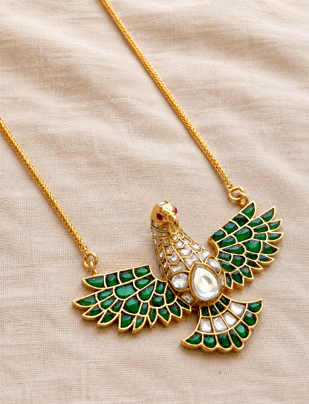 Royal Multicolor Eagle Pendant Necklace