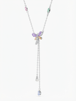 Load image into Gallery viewer, Luxury Multicolor Floral Crystal Y Necklace
