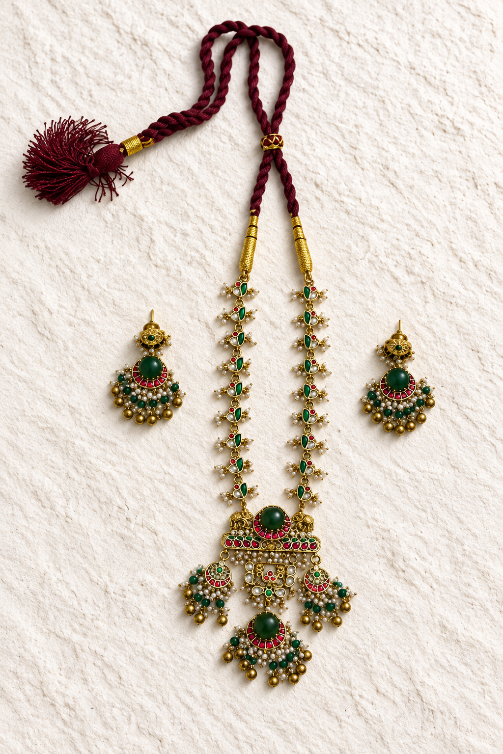 Intricate Filigree Statement Necklace Set