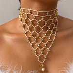 Load image into Gallery viewer, Pearl &amp; Kundan Statement Choker Set
