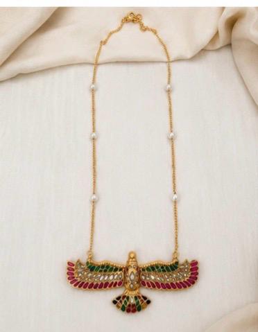 Royal Multicolor Eagle Pendant Necklace