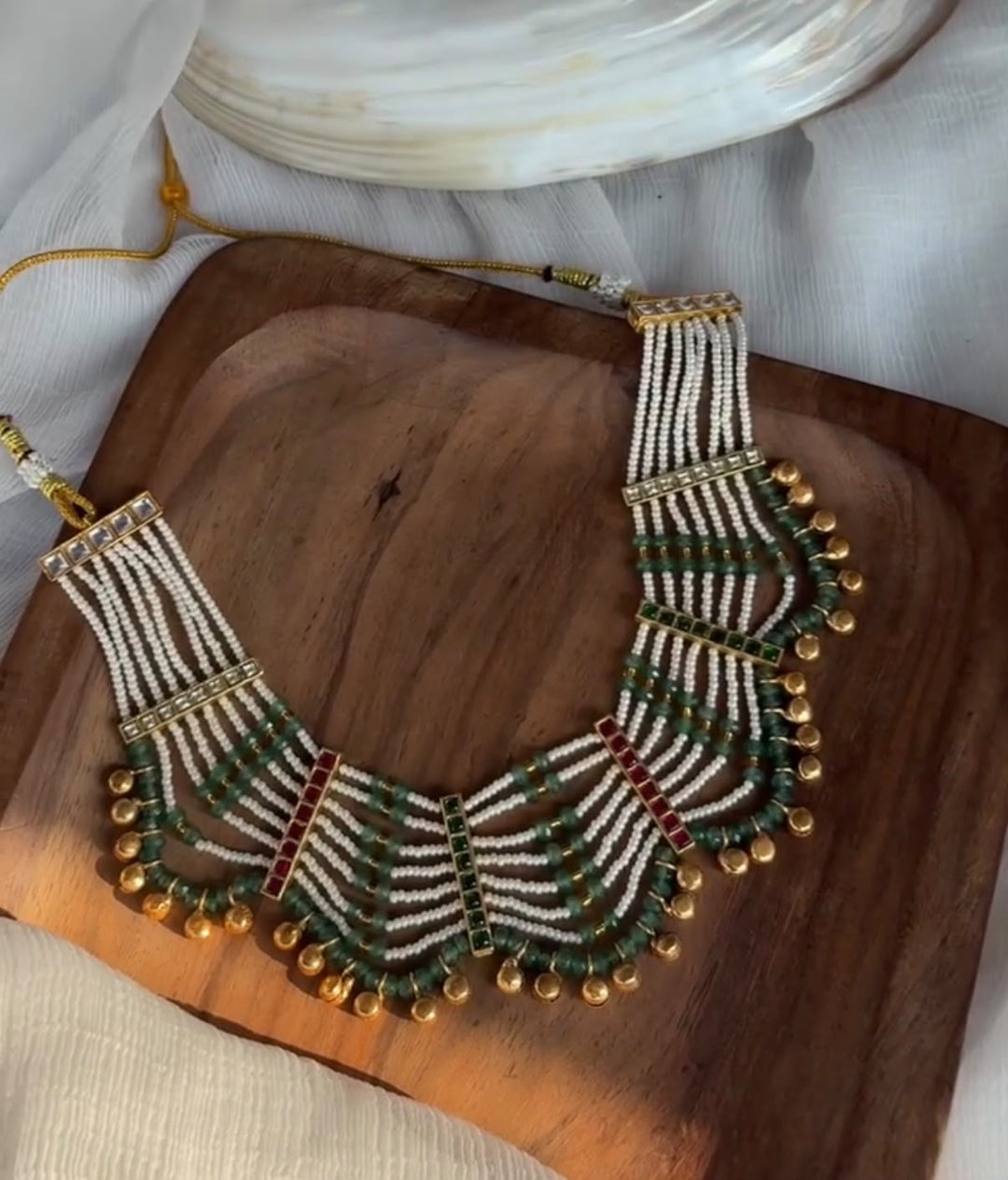 Layered Bead Statement Necklace